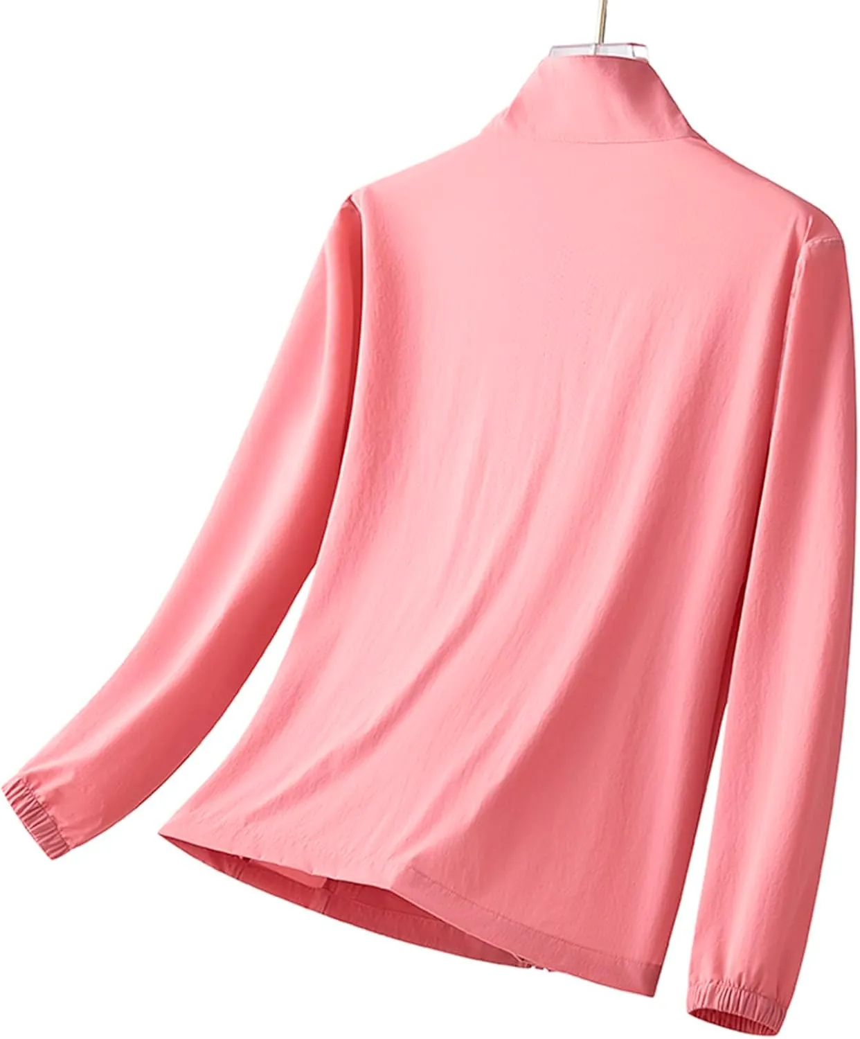 Borniu Women's Sun-proof Sun Protection Casual Jacket Lightweight Full Zip Running Shirt Sports Athletic Jackets