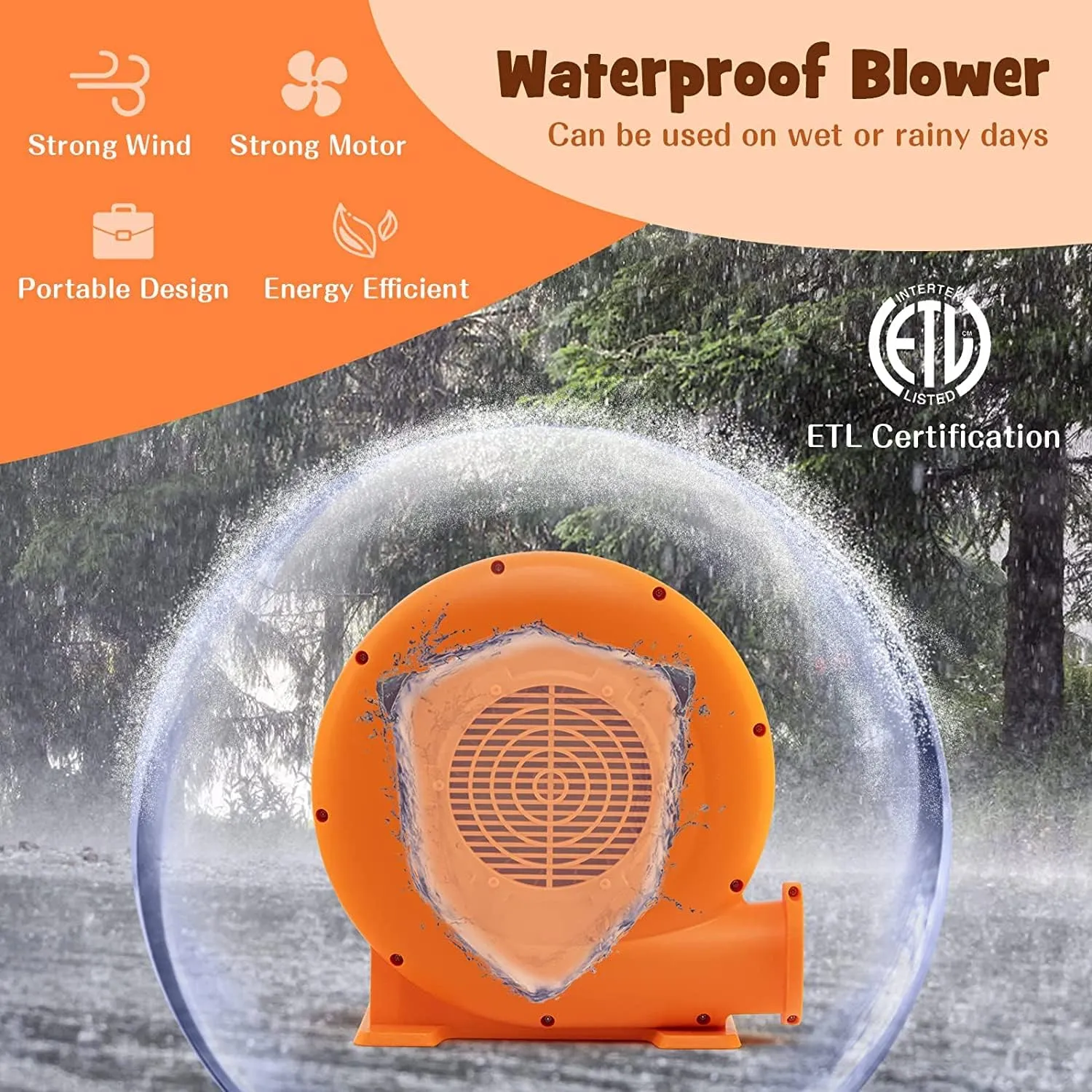 BOUNTECH Inflatable Water Slide, 6 in 1 Kids Water Park Bounce House Combo Outdoor Fun w/Splash Pool, Climbing Wall, GFCI 735w Blower, Blow up Water Slides Inflatables for Kids Backyard Gift Present