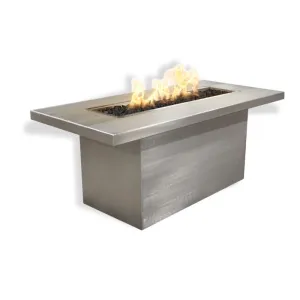 Breckenridge Linear Fire Pit Table - Stainless Steel | 60"