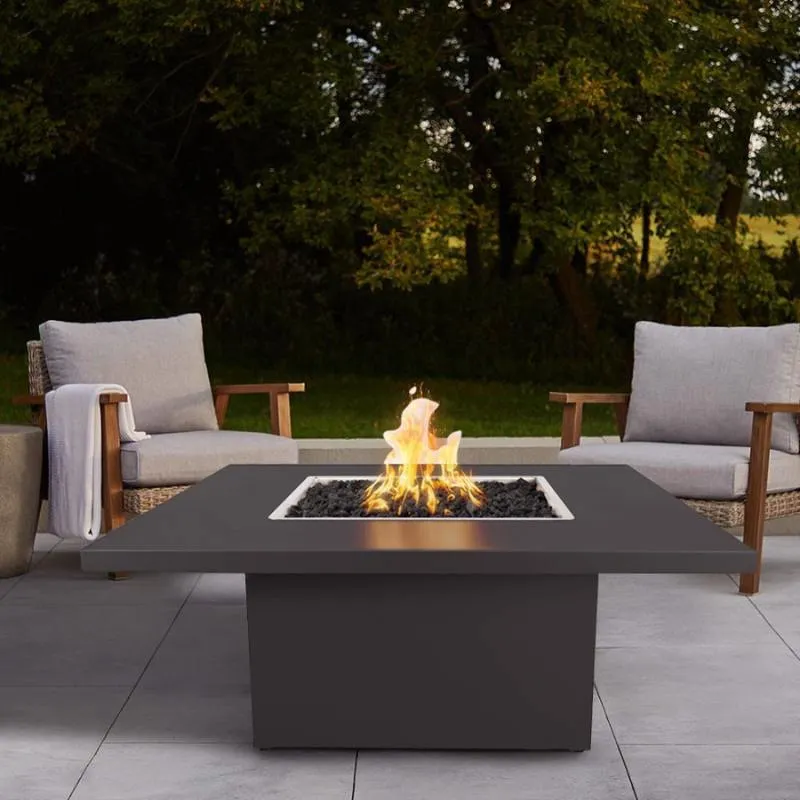 Breckenridge Square Fire Pit Table - Powder Coated Metal | 36"