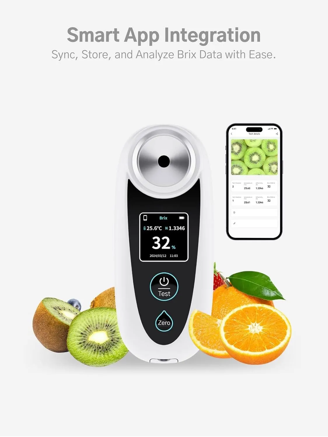 Brix Refractometer with ATC – 0–55% Range, Portable Sugar Tester for Durian, Syrups, Fruits, Juice, Home Brewing & Field Testing