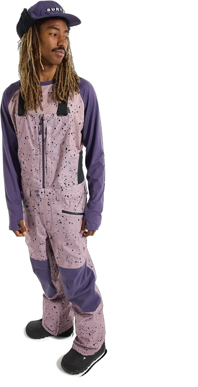 Burton Mens' Reserve 2L Waterproof Snow Bib Pants (Short)