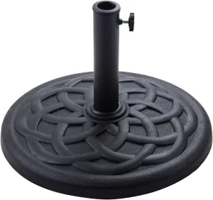 C-Hopetree 31 lb Heavy Duty Round Base Stand for Patio Outdoor Market Table Umbrella, Black