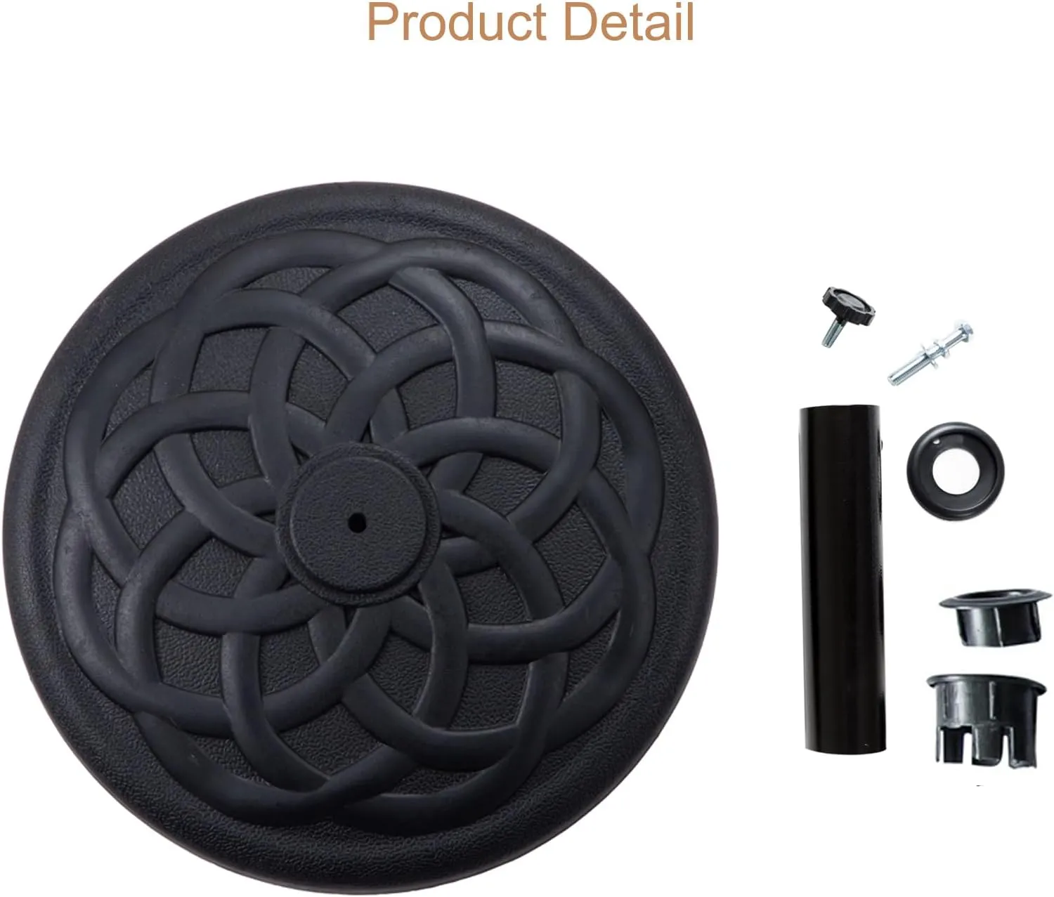 C-Hopetree 31 lb Heavy Duty Round Base Stand for Patio Outdoor Market Table Umbrella, Black