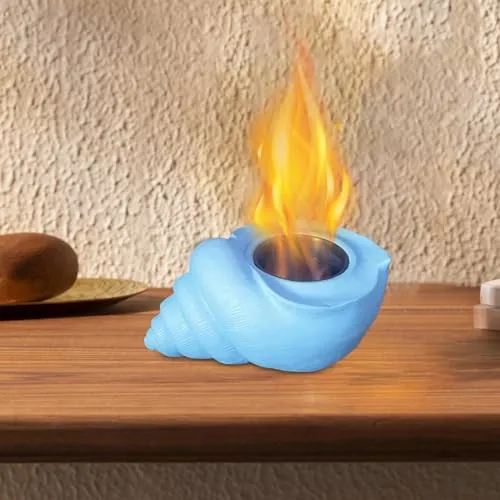 CALANDIS™ Indoor Fire Pit Portable Fireplace for Bathroom Dining Room Verandas Blue - Fireplaces