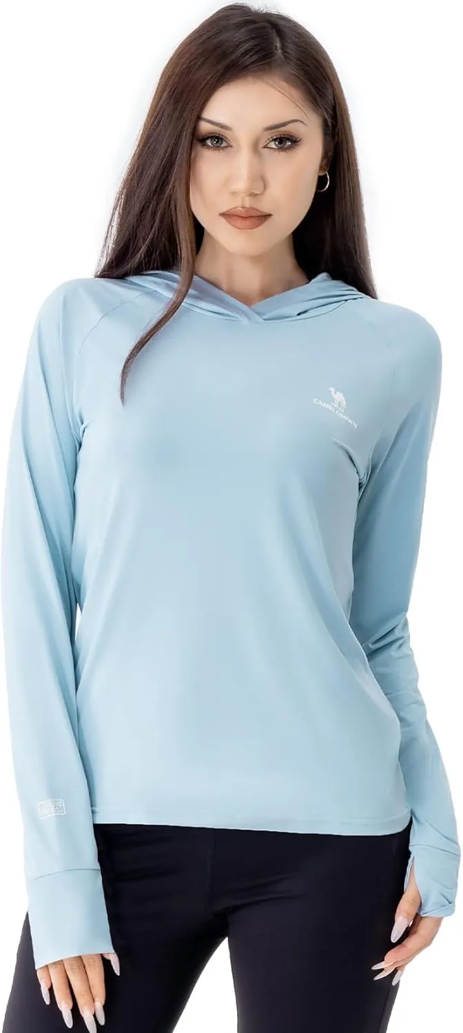 CAMEL CROWN Women's UPF 50  Sun Protection Shirt, Lightweight UV Blocking Long Sleeve