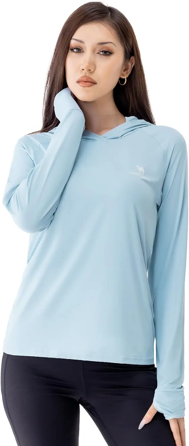 CAMEL CROWN Women's UPF 50  Sun Protection Shirt, Lightweight UV Blocking Long Sleeve