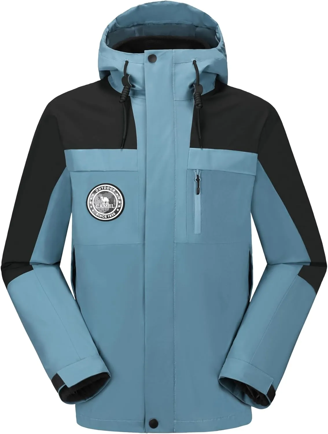 CAMELSPORTS Men's Mountain Ski Jacket 3 in 1 Waterproof Winter Jacket Warm Snow Jacket Hooded Rain Coat Windproof Winter Coat