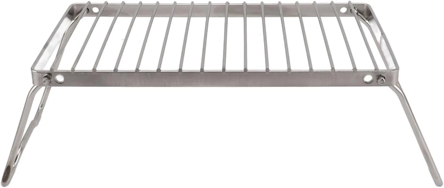 Campfire Grill, Camp Fire Cooking Racks Draining Function Folding Save Storage Space for Picnic