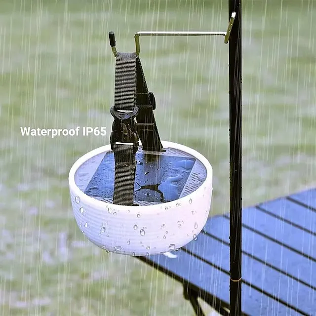 Camping Lantern Solar String Lights Multifunctional Rechargeable Outdoor Tent Camping Light 16.4FT IP65 Waterproof Camping Gear with Rechargeable Emergency for Christmas, Home and Party Decorations