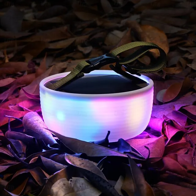 Camping Lantern Solar String Lights Multifunctional Rechargeable Outdoor Tent Camping Light 16.4FT IP65 Waterproof Camping Gear with Rechargeable Emergency for Christmas, Home and Party Decorations