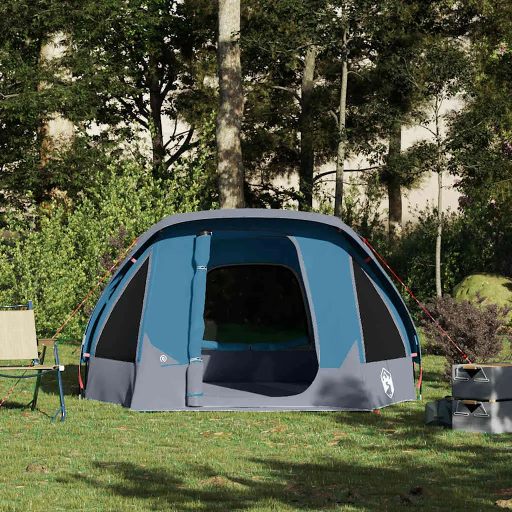Camping Tent Cabin 4-Person Blue Waterproof