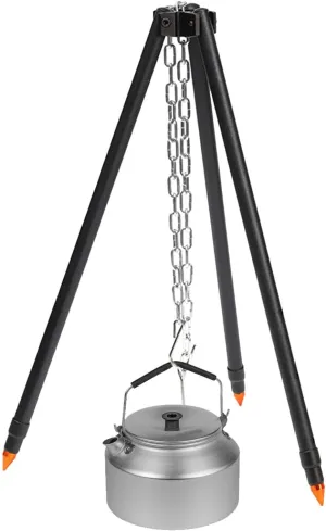 Camping Tripod Stand - Outdoor Camping Tripod, Grilling Tripod Stand Fire Tripod Heavy Duty,Camping Campfire Tripod for Family Outings, Friends Parties, Camping, Picnics, Barbecues