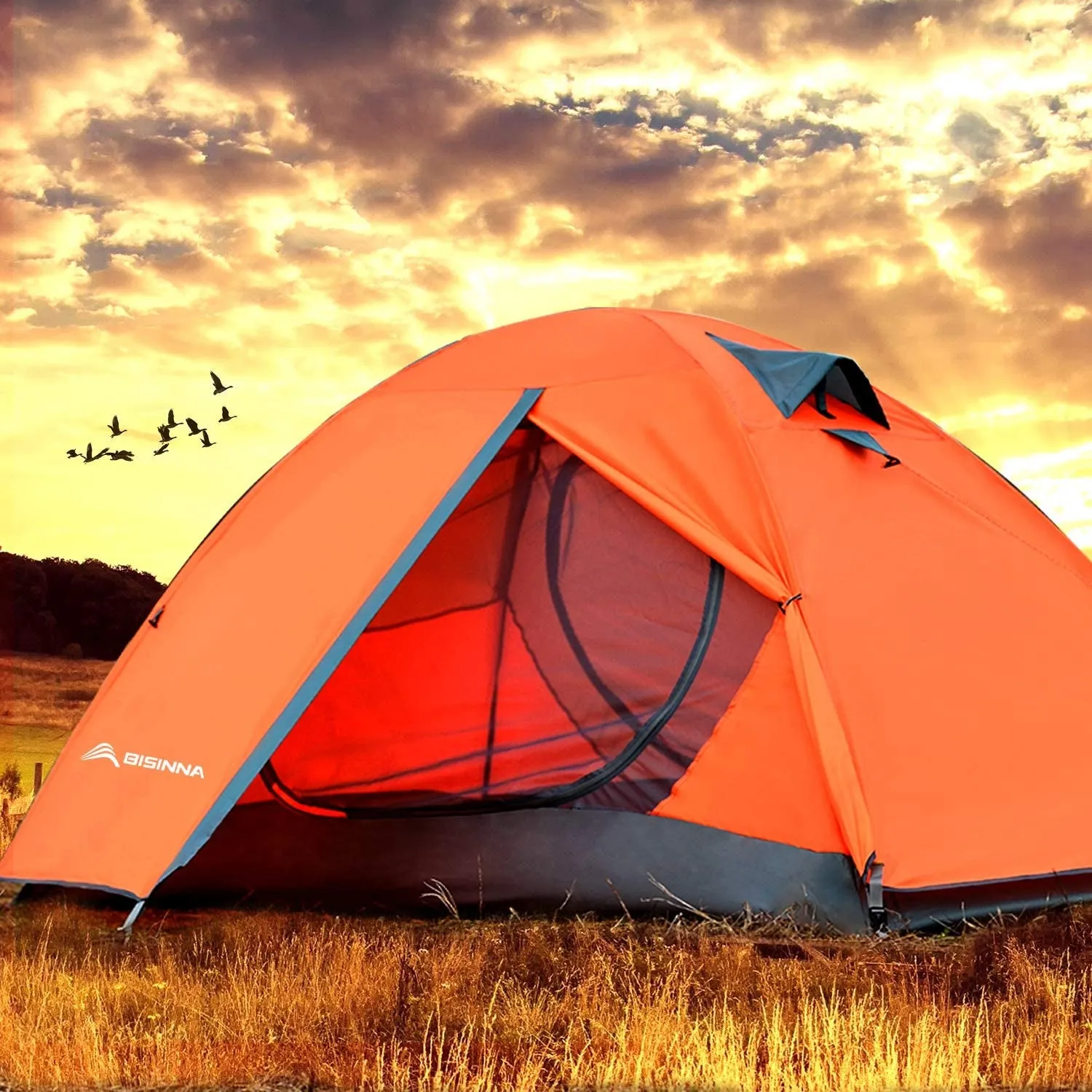 Camping Waterproof for Setup Layer Easy 2/4 Hassle-free Tent Excellent customer service Lightweight Camping Hiking Windproof Person Outdoor Double Two Mountaineering Family Tent Doors Travel Hunting Tents Backpacking