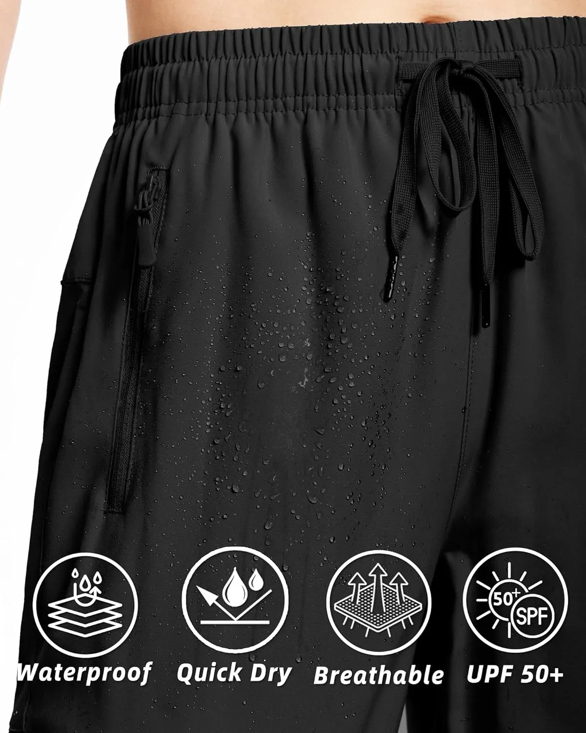 Capri Pants for Women Lightweight Quick Dry Cargo Hiking Pants Capris Joggers Summer with Zipper Pockets