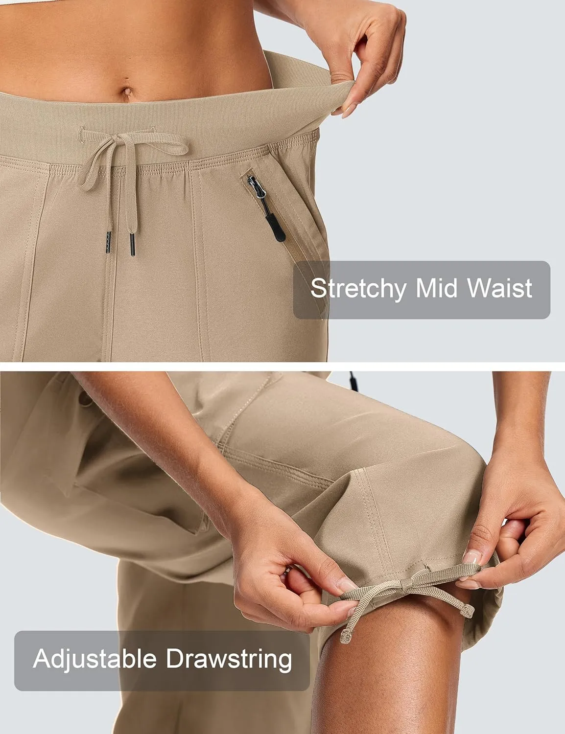 Cargo Capri Pants for Women Lightweight Quick Dry UPF 50  Summer Capris with 8 Pockets for Hiking Travel Casual
