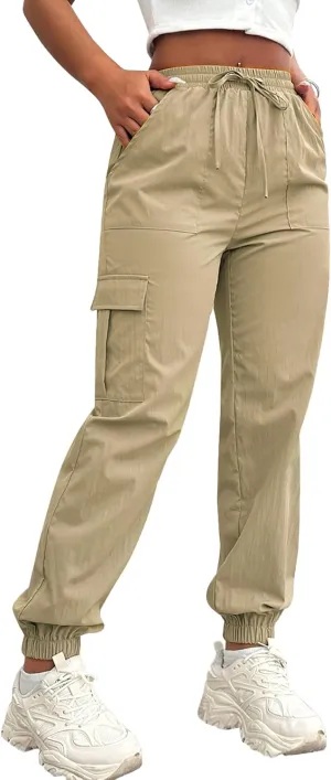 Cargo Pants Women Lightweight Joggers Quick Dry Summer Hiking Pants with Pockets