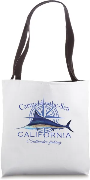 Carmel-by-the-Sea California Sailfish Marlin Saltwater Tote Bag