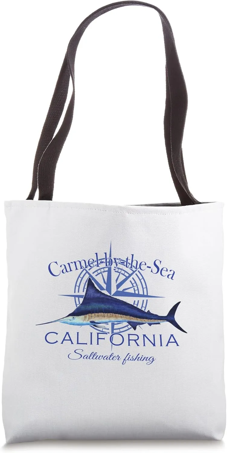 Carmel-by-the-Sea California Sailfish Marlin Saltwater Tote Bag