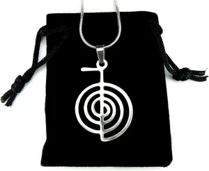 Cho Ku Rei Necklace, Waterproof, Hypo-Allergenic, Non-Tarnishing, Pure 304 Stainless Steel, Reiki Power Symbol Choku Rei