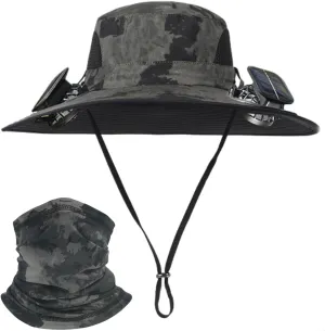 Colitt - Fishing Hat with Built in Fan, Colitt Fishing Hat, Ultralight Solar Fan Sun Hat Wide Brim Outdoor Fishing