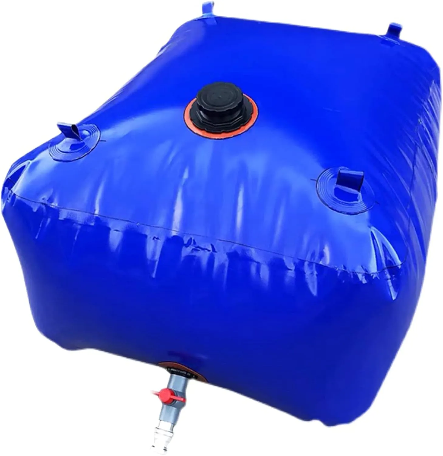 Collapsible Water Storage Bag,High Capacity Leakproof Outdoor Water Bladder Portable Mobile Emergency Water Tank for Car Washing Transport and Store Water,Blue,750L/1.5x1x0.5M