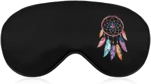 Colorful Dream Catchers Feather Soft Sleep Mask with Adjustable Strap Eye Masks Cover Blocks Light for Women Men