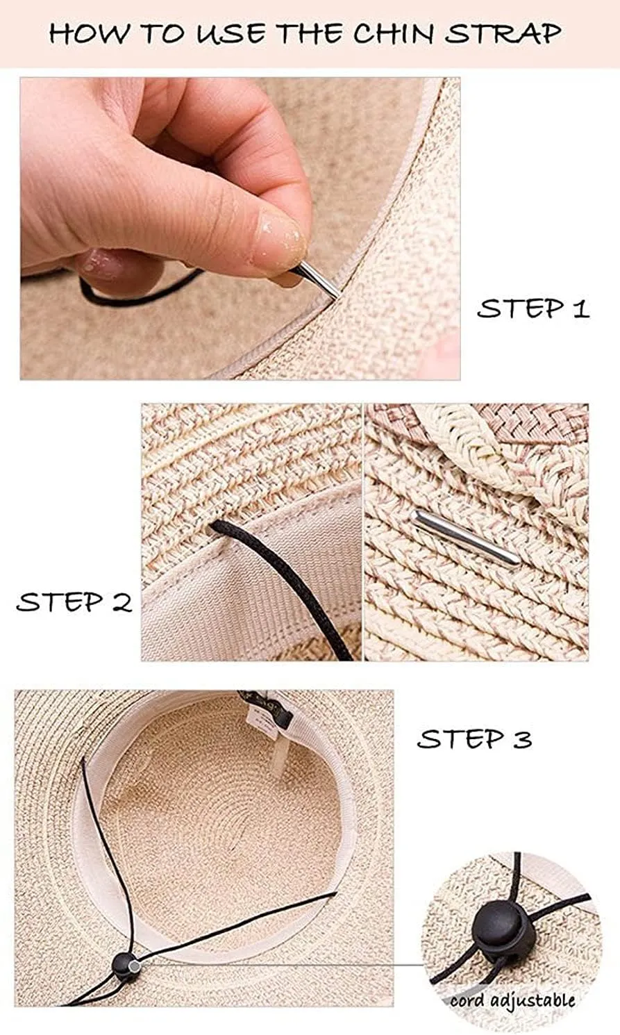 Comhats Summer Beach Sun Hats for Women Wide Brim UV Protection UPF 50  Foldable Packable
