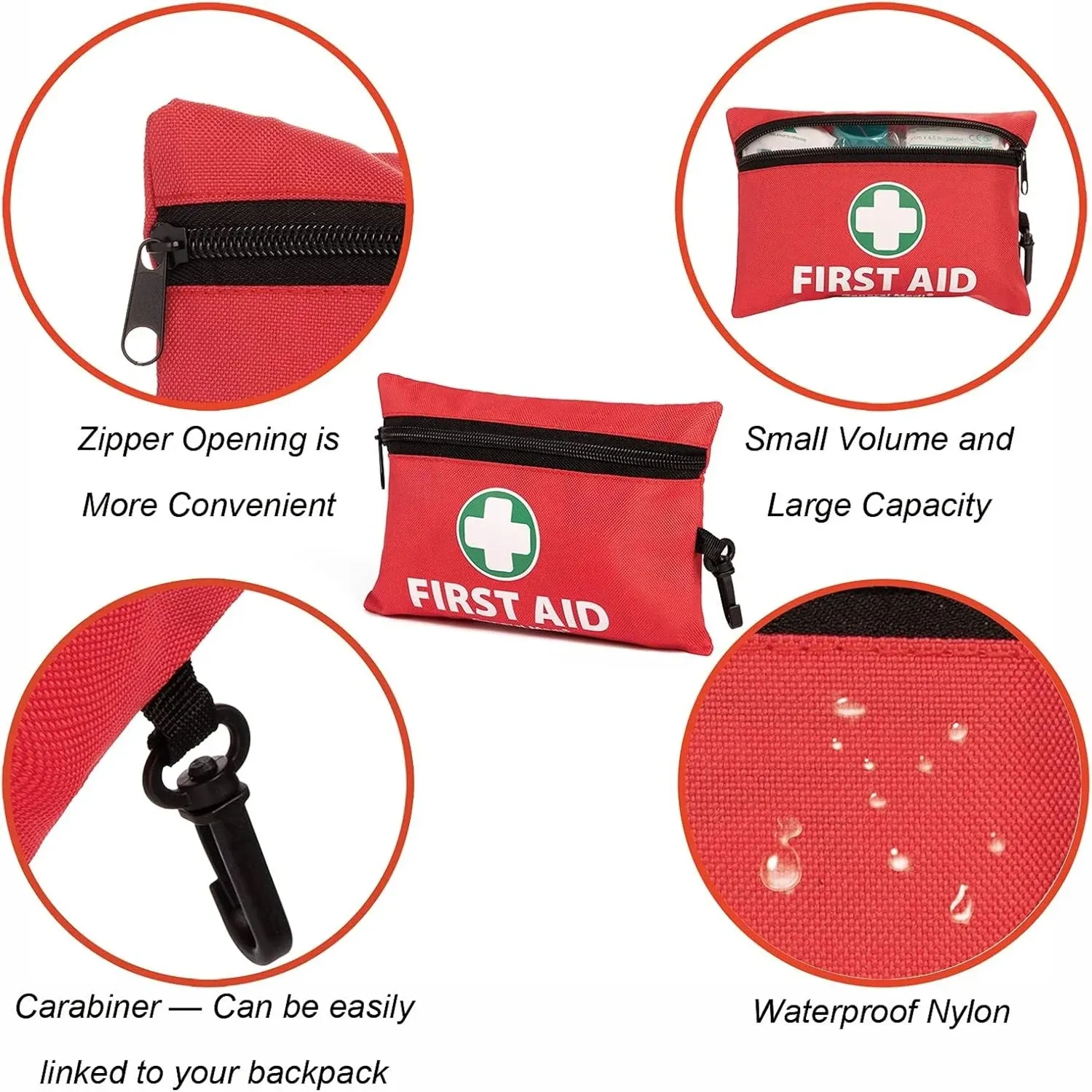 Compact 110-Piece First Aid Kit | Travel, Home & Vehicle Essential