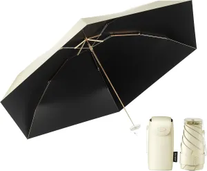 Compact Mini Umbrella for purse-Lightweight,Fold and UV Umbrella for Rain-Suitable for women, girls, kids