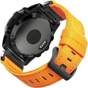 Compatible With Garmin, Canvas Watch Band Sports Strap For fēnix/Forerunner/Approach/MARQ/Quatix/Instinct/D2/Tactix, Tough Replacement Band For Men