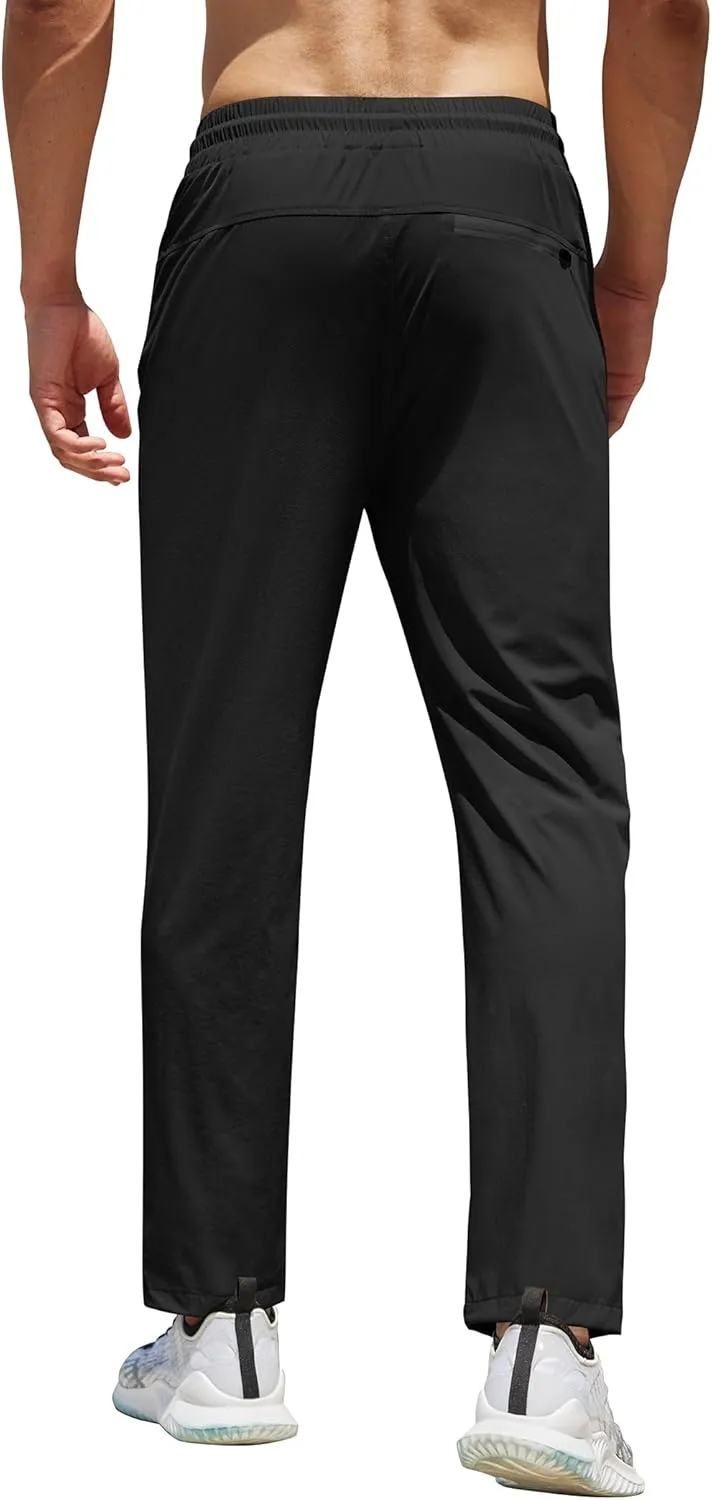 COOFANDY Men's Hiking Pants Lightweight Athletic Pants Quick Dry Active Running Joggers with Zipper Pockets
