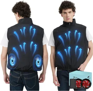 Cooling Vest Jacket with 2 Fans - Men and Women 21V Air Conditioner Lightweight Vests, With 20000mAh Battery