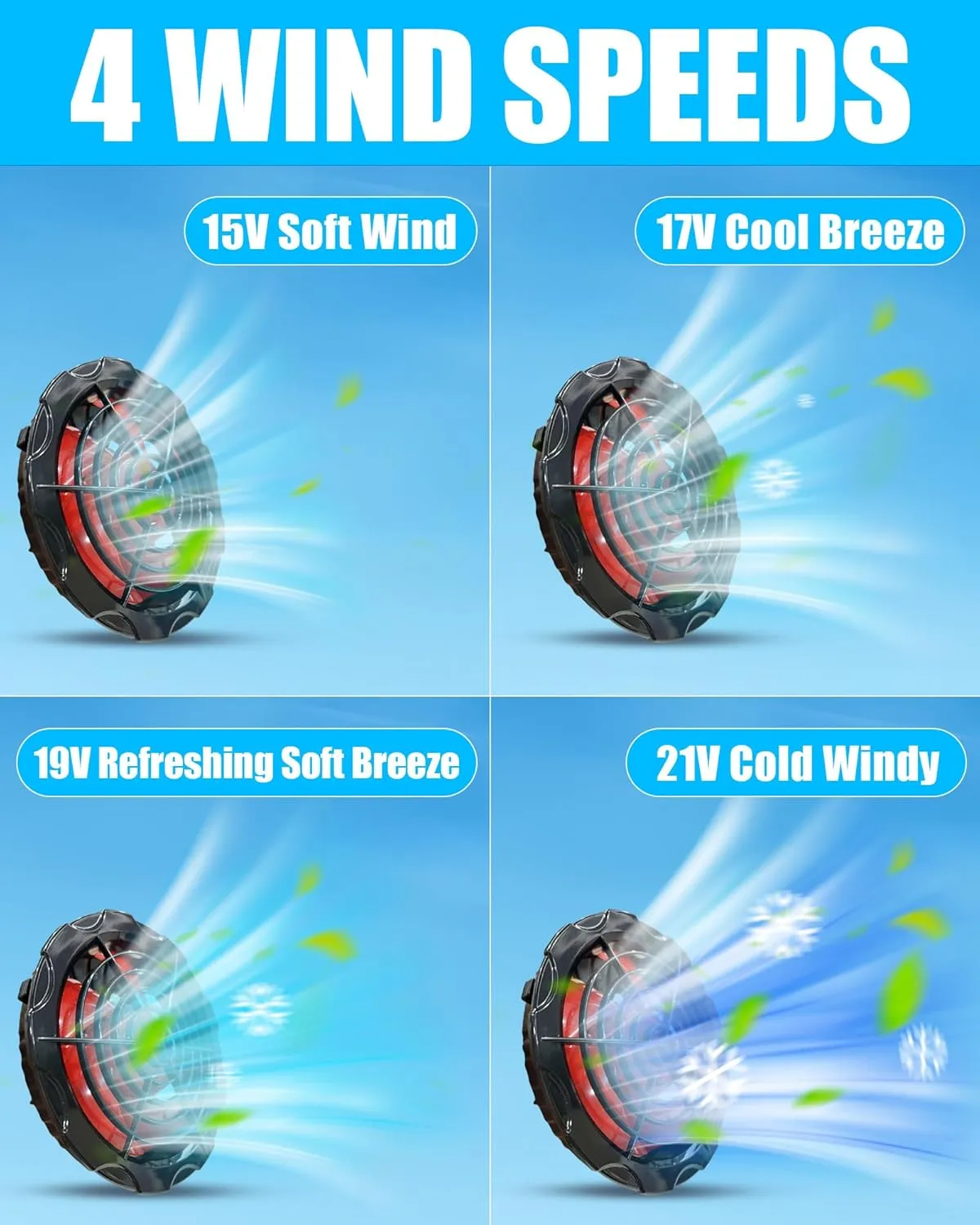 Cooling Vest Jacket with 2 Fans - Men and Women 21V Air Conditioner Lightweight Vests, With 20000mAh Battery