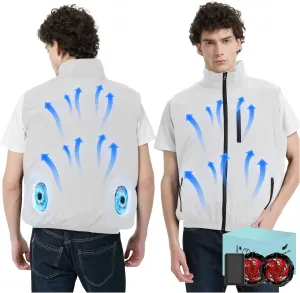 Cooling Vest Jacket with 2 Fans - Men and Women 21V Air Conditioner Lightweight Vests, With 20000mAh Battery