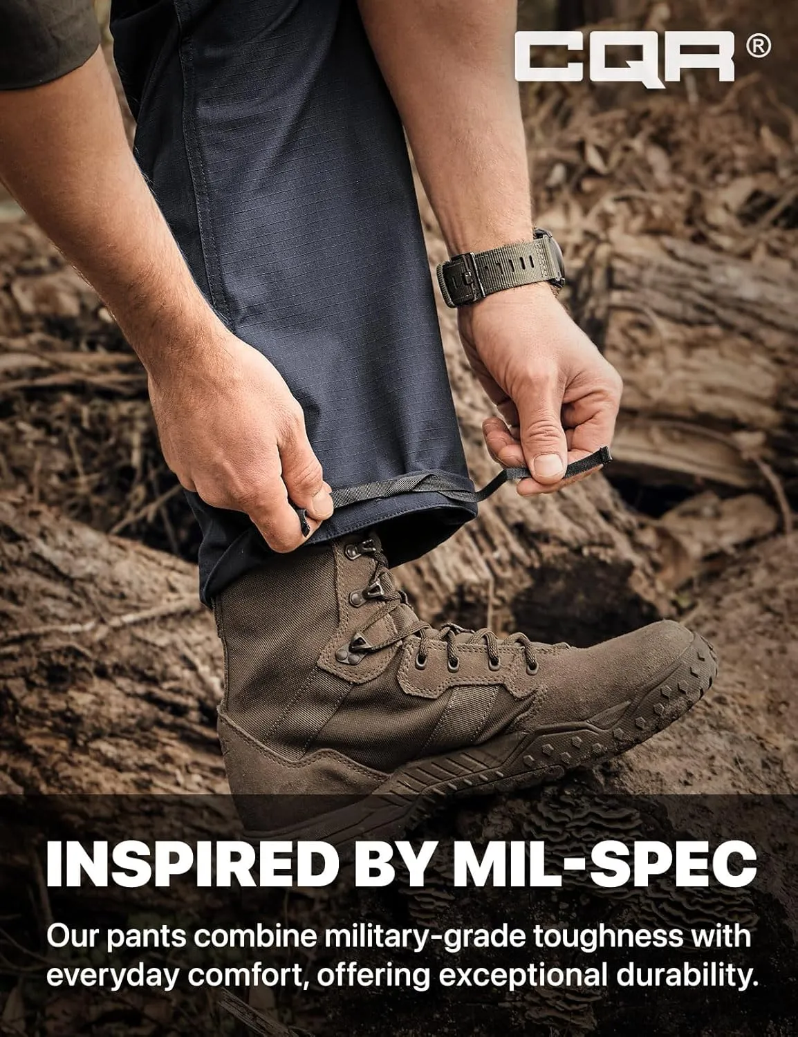 CQR Men's Military Cargo Pants, Water Resistant Ripstop Army Combat Tactical Pants, Outdoor Hunting Hiking EDC Work Pants