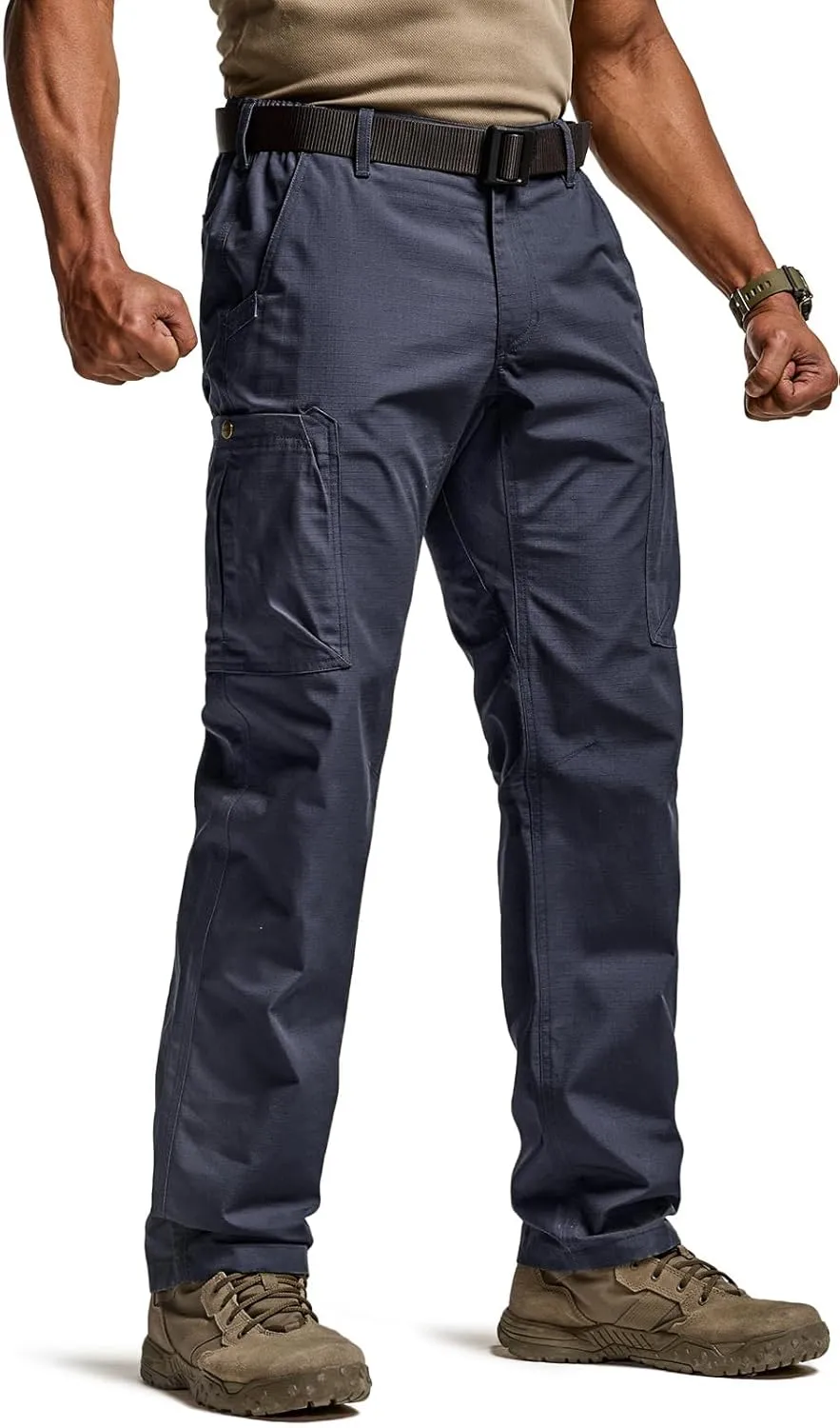 CQR Men's Military Cargo Pants, Water Resistant Ripstop Army Combat Tactical Pants, Outdoor Hunting Hiking EDC Work Pants