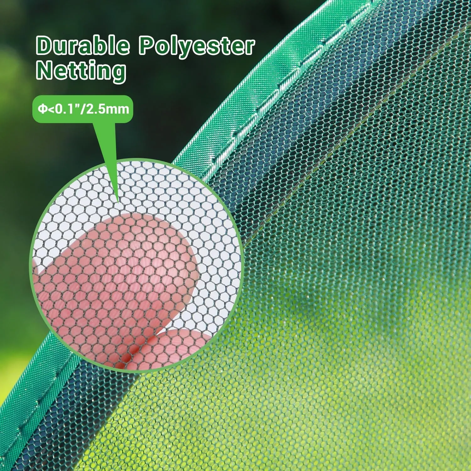 Crop Cages for Garden Plant: Ohuhu 6x3x5 Ft Tent Cage, Plant Netting Cover with Zipper, Garden Bed Cover, Plant Cover from Animal Wind-Resistant Garden Cage for Fruit Vegetable Flower