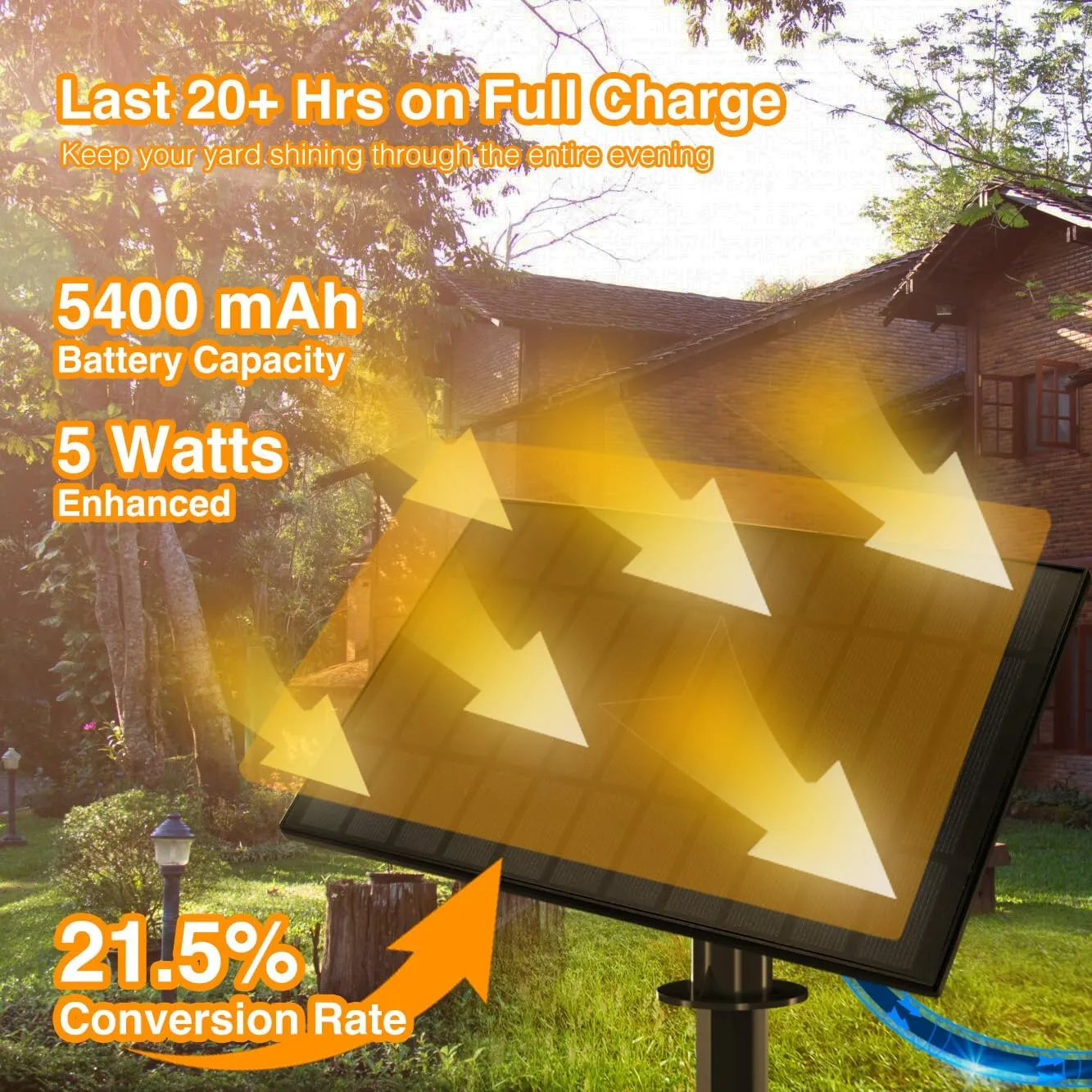 DAYBETTER Solar String Lights Outdoor Waterproof 100FT with 50 1 LED Shatterproof Bulbs 5W Solar Panel Remote Controller Dimmable Outdoor String Lights for Patio Camping Backyard Garden