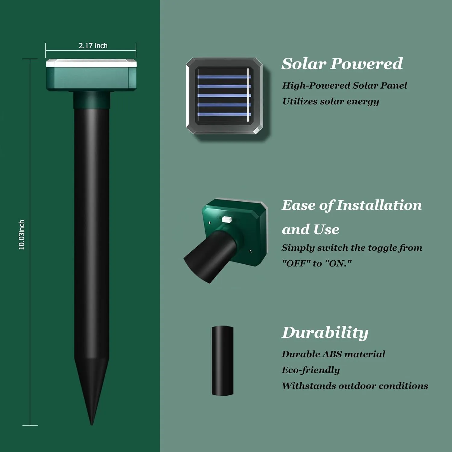 Deer Repellent Devices for Garden,Deer Repellent Devices,Deer Repellent,Deer Repellent for Plants,Deer Deterrent Devices Outdoor,Solar Deer Repellent Devices,Sonic,Electronic and Waterproof (4)