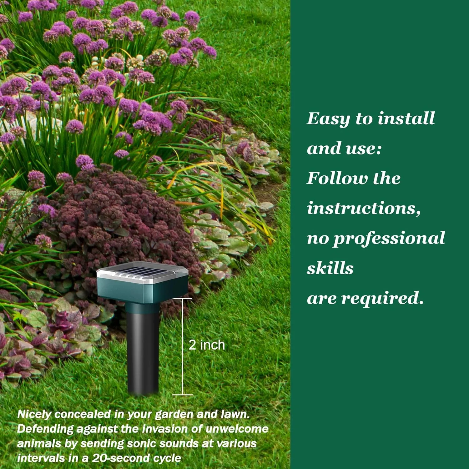 Deer Repellent Devices for Garden,Deer Repellent Devices,Deer Repellent,Deer Repellent for Plants,Deer Deterrent Devices Outdoor,Solar Deer Repellent Devices,Sonic,Electronic and Waterproof (4)