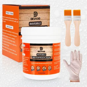 Deuvuo Invisible Waterproof Agent - Super Strong Transparent Waterproof Glue, Anti-Leakage Sealant for Bathroom, Kitchen, Garden, Roofs and Walls (300g)