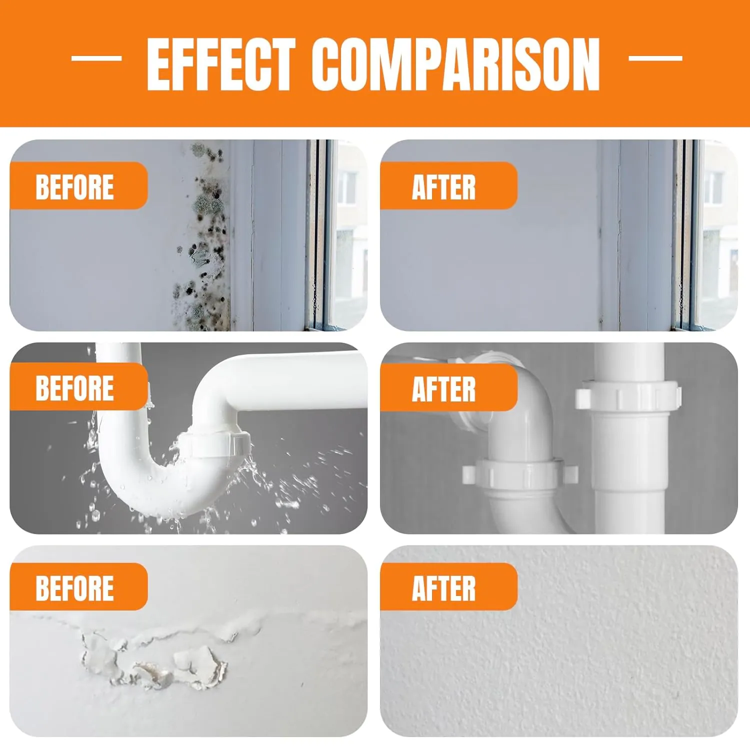 Deuvuo Invisible Waterproof Agent - Super Strong Transparent Waterproof Glue, Anti-Leakage Sealant for Bathroom, Kitchen, Garden, Roofs and Walls (300g)