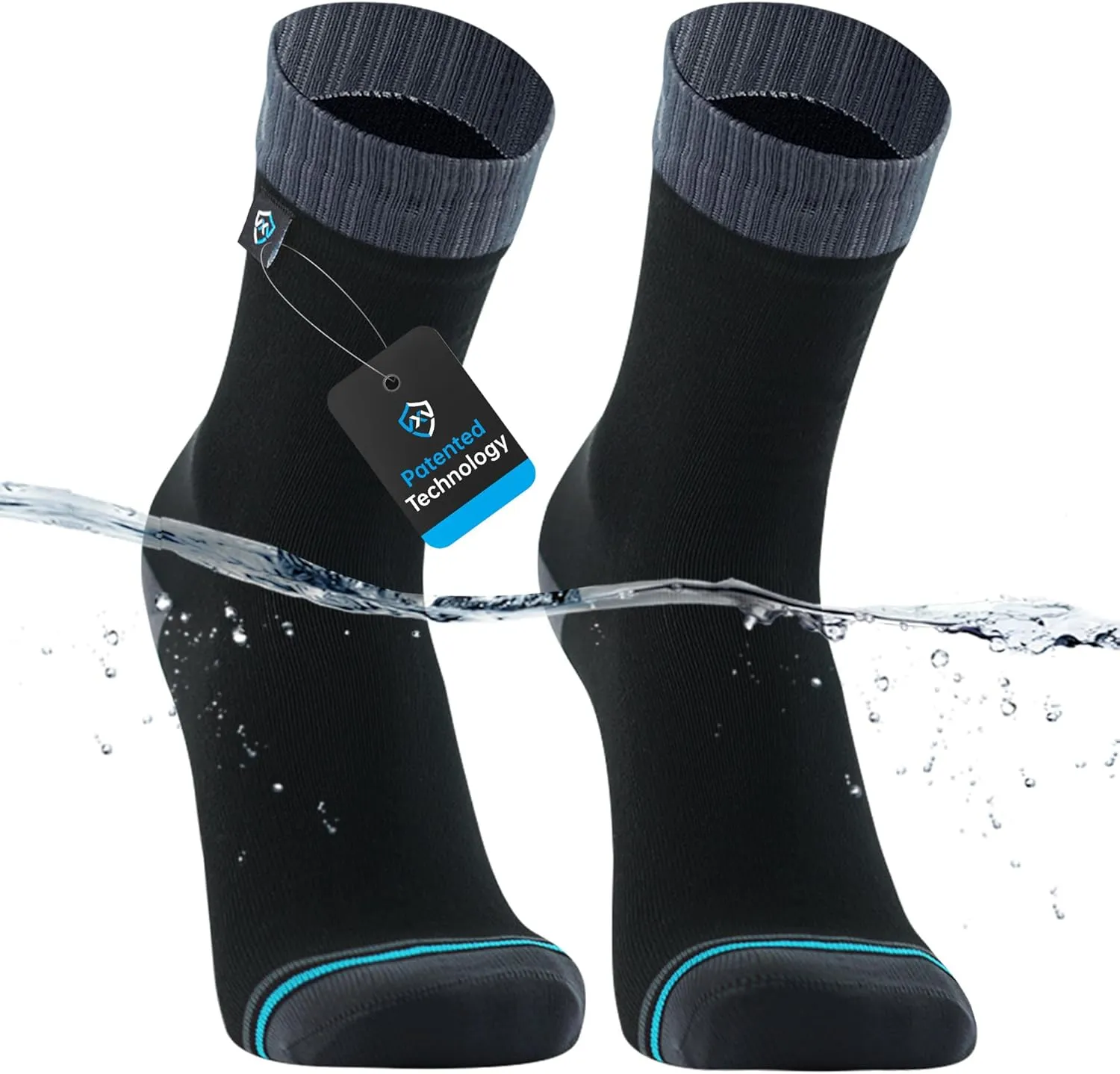DexShell Waterproof Socks for Men & Women, Ultralite for Hiking Walking Outdoor Activities in Cold Wet Weather, Unisex Ankle