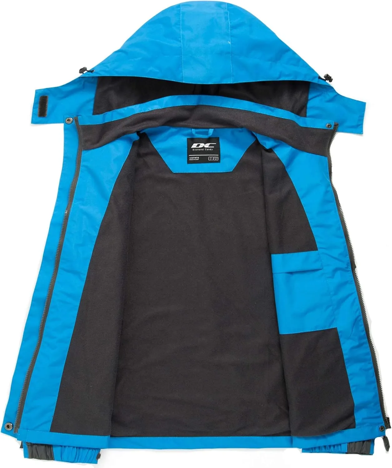 Diamond Candy Waterproof Rain Jacket Women Lightweight Outdoor Raincoat Hooded for Hiking skiing