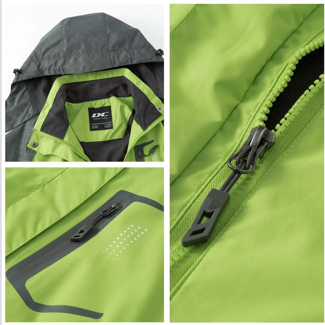 Diamond Candy Women's Waterproof Rain Jacket with Hood Lightweight Outdoors Raincoat