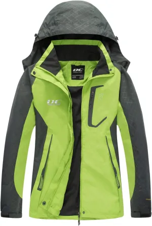 Diamond Candy Women's Waterproof Rain Jacket with Hood Lightweight Outdoors Raincoat