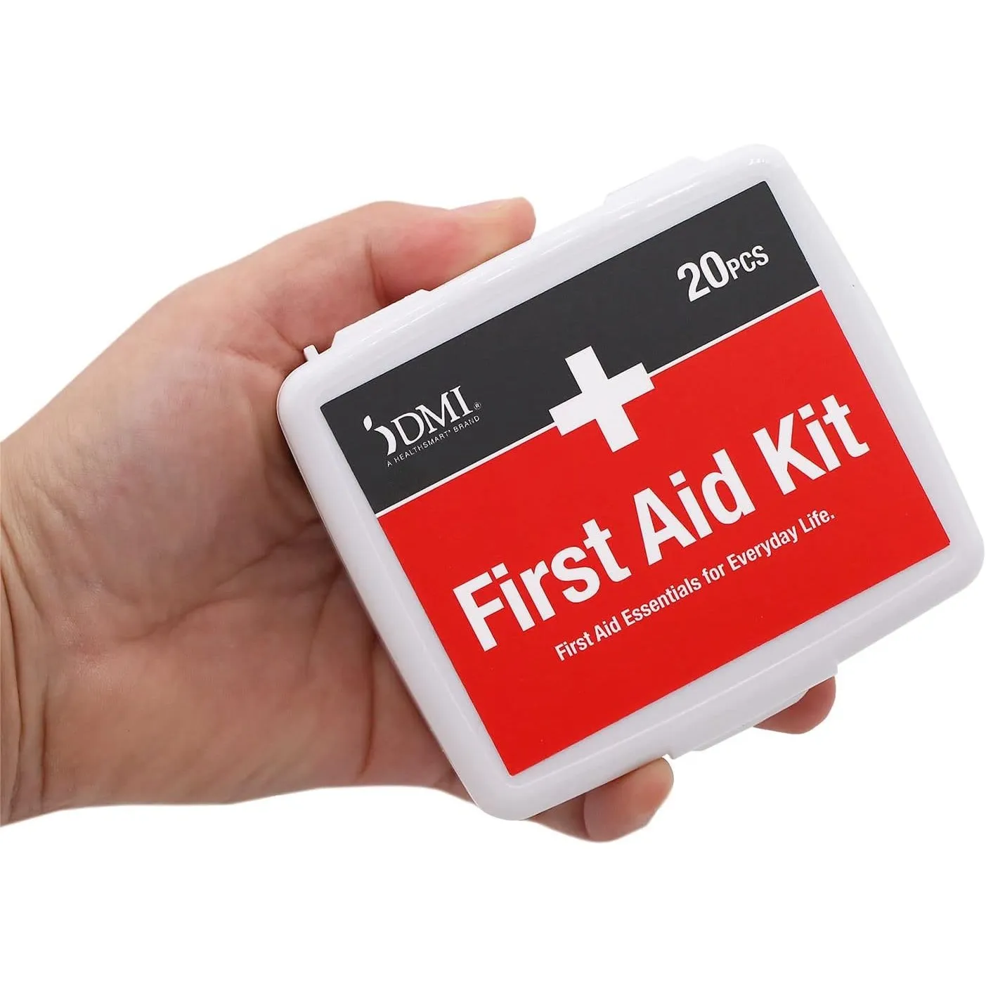 DMI 76-Piece First-Aid Kit, All-Purpose Use for Minor Cuts and Scrapes, Durable Water-Resistant Case, Convenient and Portable, FSA & HSA Eligible