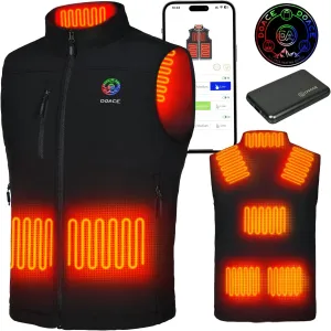DOACE AI Heated Vest APP Control with Battery Pack for Men and Women, Electric heated Jacket for Cycling Hiking Skiing