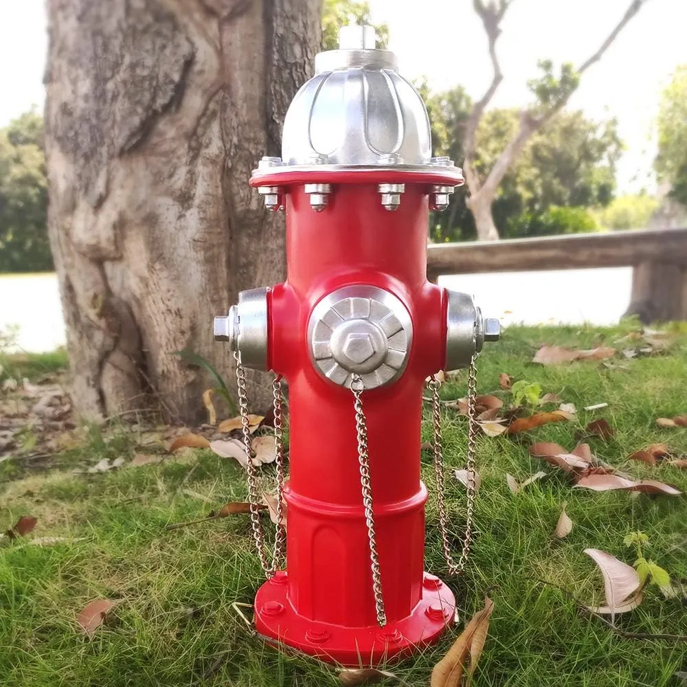 Dog Pee Post - Fake Fire Hydrant Outdoor Play Equipment, Puppy Training Post - 14.5 inch
